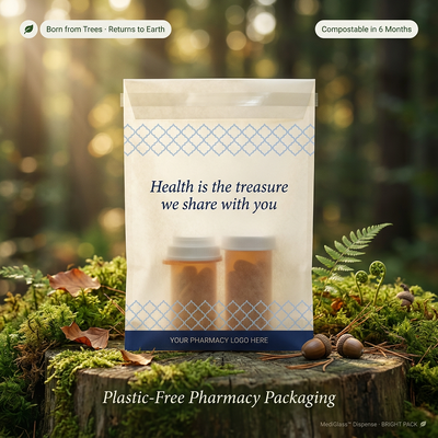 Carta di lusso ecologica borse di farmacia imballaggi farmaceutici borse di distribuzione riciclabile biodegradabile fabbrica OEM