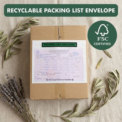 Documenti in Glassine Inclusi Busta Verde Liste di Imballaggio Buste Plastica-Libera Biodegradabile Eco-Amichevole | Riciclabile Impermeabile Resistente al Grasso Personalizzato all'Ingrosso