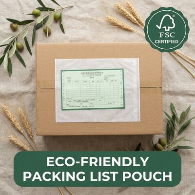 Carta di consegna in vetro, busta, biodegradabile, senza plastica, FSC certificata, lista di imballaggio sostenibile, portafoglio riciclabile, Eco OEM