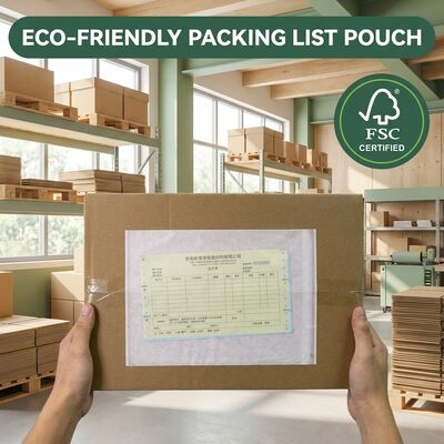 Busta chiusa per fatture biodegradabili riciclabili | Custodia per spedizione in glassine per etichette personalizzate ecologiche senza plastica