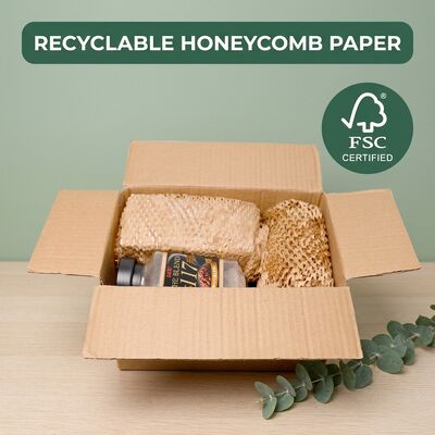 Carta per fogli di miele perforata, rotolo Kraft, fogli di miele, imballaggio, carta di cuscinetto espandibile, per imballaggio